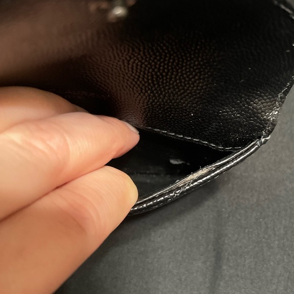 YSL CASSANDRE MATELASSÉ FRAGMENTS FLAP CARD CASE IN GRAIN DE POUDRE LEATHER - Picture 11 of 13